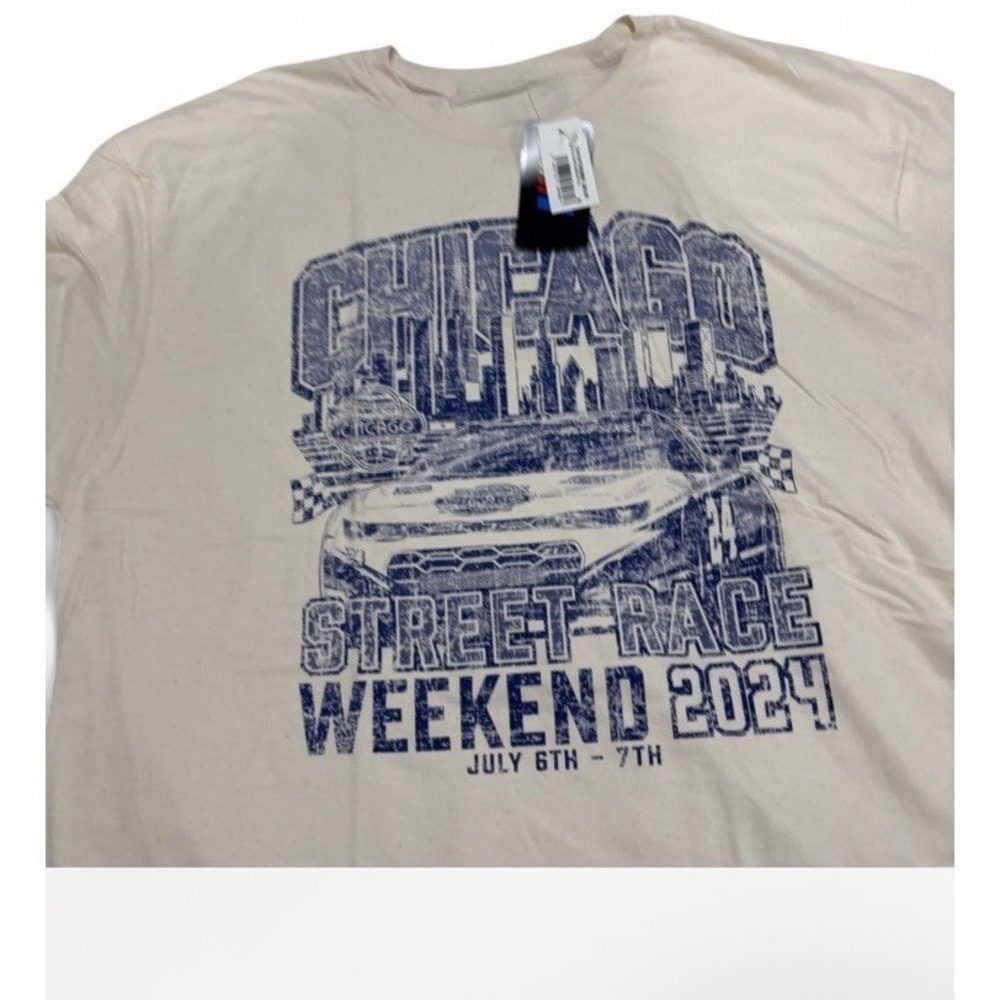 NASCAR Chicago Street Race Weekend 2024 T-Shirt Skyline‎ XL